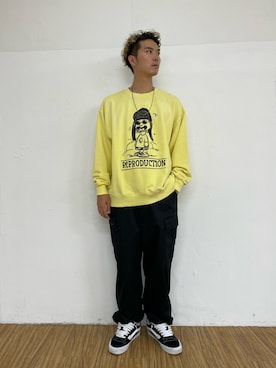 「アイテム（スウェット）」を使った、Reiyaさん（メンズ・180cm・20代）の夏コーディネート