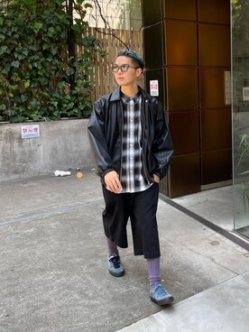「アイテム（ブルゾン）」を使った、Reiyaさん（メンズ・180cm・20代）の夏コーディネート