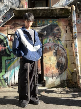 「ラフコーデ」｜「アイテム（ナイロンジャケット）」を使った、keen311さん（メンズ・171cm）の冬コーディネート