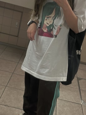 「アイテム（Tシャツ/カットソー）」を使った、くう( ⍤﻿ )✶﻿さん（レディース・147cm）の夏コーディネート