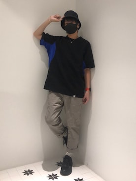 「CULLNI（クルニ）のアイテム（帽子）」を使った、ムラジュンさん（メンズ・172cm）の夏コーディネート