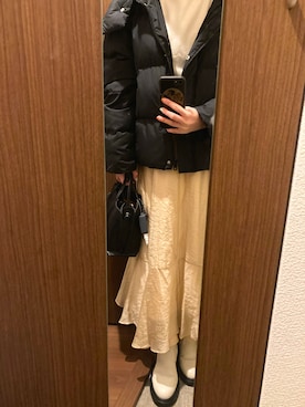 「OZOC（オゾック）のアイテム（バッグ）」を使った、Nariseさん（レディース・152cm）の冬コーディネート