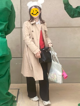 「DISCOAT（ディスコート）のアイテム（ジャケット/アウター）」を使った、Nariseさん（レディース・152cm）の春コーディネート