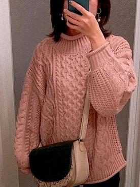 「ZOZO（ゾゾ）のスリムテーパードデニムパンツ［WOMEN］（デニムパンツ）」を使った、Nariseさん（レディース・152cm）の秋コーディネート