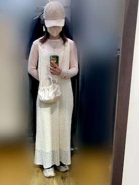 「GLOBAL WORK（グローバルワーク）のアイテム（ワンピース/ドレス）」を使った、Nariseさん（レディース・152cm）の春コーディネート