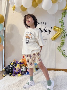 「アイテム（サンダル）」を使った、iyori2015さん（キッズ・110cm）の春コーディネート