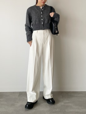 「アイテム（スラックス）」を使った、a__yaさん（レディース・158cm）の秋コーディネート