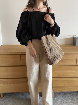 「Rename（リネーム）のアイテム（バッグ）」を使った、a__yaさん（レディース・158cm）の夏コーディネート