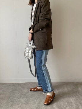 「ACYM（アシーム）のアイテム（ジャケット/アウター）」を使った、a__yaさん（レディース・158cm）の春コーディネート