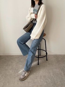 「JUNOAH（ジュノア）のアイテム」を使った、a__yaさん（レディース・158cm）の冬コーディネート