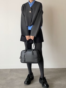 「アイテム（ボストンバッグ）」を使った、a__yaさん（レディース・158cm）の秋コーディネート