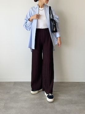 「アイテム（ボストンバッグ）」を使った、a__yaさん（レディース・158cm）の秋コーディネート