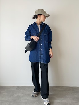 「アイテム（デニムジャケット）」を使った、a__yaさん（レディース・158cm）の秋コーディネート