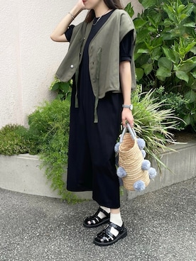 「JUNOAH」｜「アイテム（ワンピース/ドレス）」を使った、a__yaさん（レディース・158cm）の夏コーディネート
