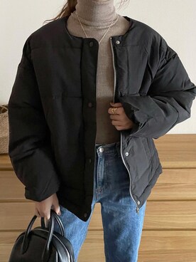 「ABITOKYO（アビトーキョー）のアイテム（ジャケット/アウター）」を使った、a__yaさん（レディース・158cm）の秋コーディネート