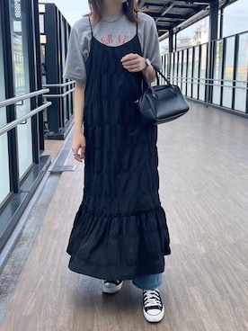 「JUNOAH」｜「アイテム（ワンピース/ドレス）」を使った、a__yaさん（レディース・158cm）の春コーディネート