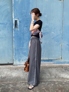 「アイテム（その他パンツ）」を使った、a__yaさん（レディース・158cm）の夏コーディネート
