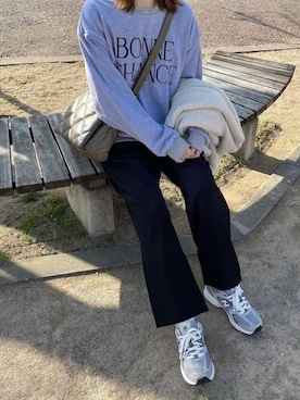 「titivate（ティティベイト）のﾛｰｹﾞｰｼﾞﾊﾝﾄﾞﾗｲｸﾆｯﾄｶｰﾃﾞｨｶﾞﾝ（カーディガン/ボレロ）」を使った、a__yaさん（レディース・158cm）の冬コーディネート