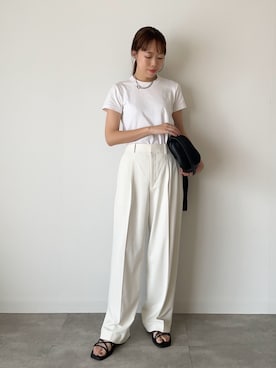 「UNIQLO（ユニクロ）のアイテム（スラックス）」を使った、a__yaさん（レディース・158cm）の夏コーディネート