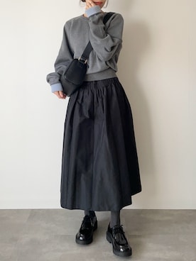 「アイテム（ローファー）」を使った、a__yaさん（レディース・158cm）の秋コーディネート