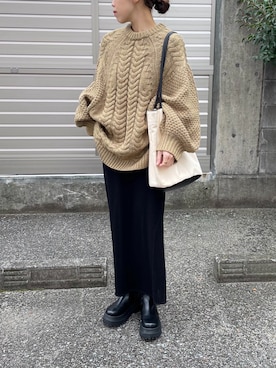 「Rename（リネーム）のアイテム（バッグ）」を使った、a__yaさん（レディース・158cm）の冬コーディネート
