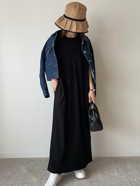 「Auntie Rosa Holiday（アンティローザホリデー）のアイテム（ワンピース）」を使った、a__yaさん（レディース・158cm）の春コーディネート