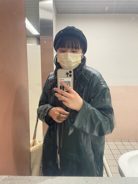 「MAISON SPECIAL（メゾンスペシャル）のアイテム（モッズコート）」を使った、ぽっちゃんさん（レディース・169cm）の冬コーディネート