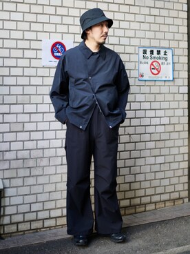 「PUBLIC TOKYO（パブリックトウキョウ）のアイテム（ブルゾン）」を使った、サエキさん（メンズ・173cm）の春コーディネート