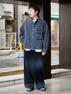 「PUBLIC TOKYO（パブリックトウキョウ）のアイテム（ジャケット/アウター）」を使った、サエキさん（メンズ・173cm）の冬コーディネート
