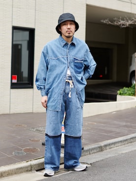 「PUBLIC TOKYO（パブリックトウキョウ）のアイテム（シャツ/ブラウス）」を使った、サエキさん（メンズ・173cm）の春コーディネート