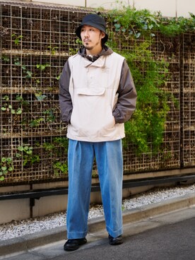 「PUBLIC TOKYO（パブリックトウキョウ）のアイテム（ブルゾン）」を使った、サエキさん（メンズ・173cm）の春コーディネート