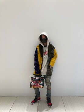 「ALANUI（アラヌイ）のアイテム」を使った、WayBeeee!!!さん（メンズ・173cm）の冬コーディネート