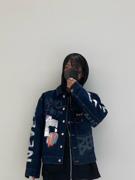 「ROYAL FLASH（ロイヤルフラッシュ）のアイテム（デニムジャケット）」を使った、WayBeeee!!!さん（メンズ・173cm）の冬コーディネート