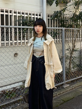 「ハイウエスト」｜「アイテム（その他アウター）」を使った、MOUSSY OFFICIALさん（レディース・157cm）の春コーディネート