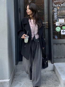 「アイテム（ピーコート）」を使った、MOUSSY OFFICIALさん（レディース・164cm）の秋コーディネート