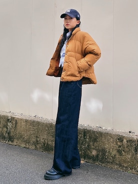 「moussy」｜「アイテム（ダウンジャケット/コート）」を使った、MOUSSY OFFICIALさん（レディース・172cm）の秋コーディネート