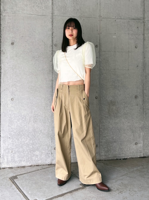 MOUSSY OFFICIAL�����T�V���c/�J�b�g�\�[�uTULLE LAYERED TOP / �`���[�����C���[�h�g�b�v�X�iMOUSSY�b�}�E�W�[�j�v���g�����R�[�f�B�l�[�g