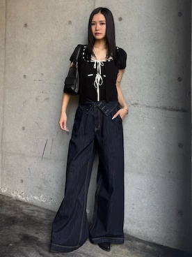 「アイテム（アンサンブル）」を使った、MOUSSY OFFICIALさん（レディース・160cm）の春コーディネート