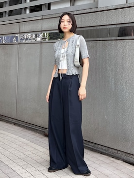 「MOUSSY（マウジー）のアイテム」を使った、MOUSSY OFFICIALさん（骨格ナチュラル・レディース・162cm）の夏コーディネート