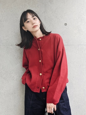「MOUSSY（マウジー）のアイテム（カーディガン/ボレロ）」を使った、MOUSSY OFFICIALさん（レディース・168cm）の秋コーディネート