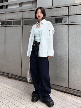 「スリット」｜「アイテム（キャミソール）」を使った、MOUSSY OFFICIALさん（レディース・162cm）の春コーディネート