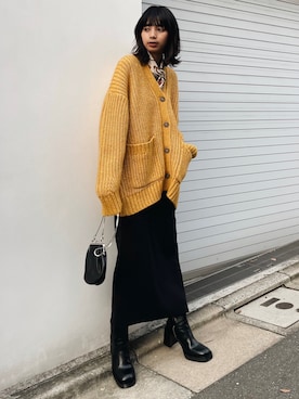 「MOUSSY（マウジー）のアイテム（財布/小物）」を使った、MOUSSY OFFICIALさん（レディース・164cm）の冬コーディネート