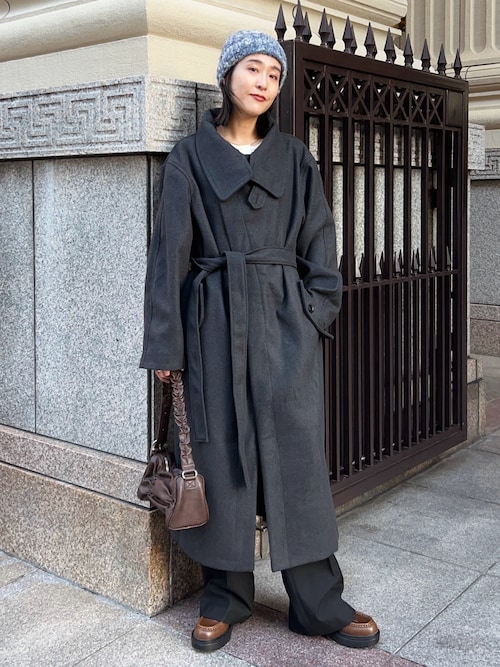 セール】STANDCOLLAR コクーンコート（チェスターコート