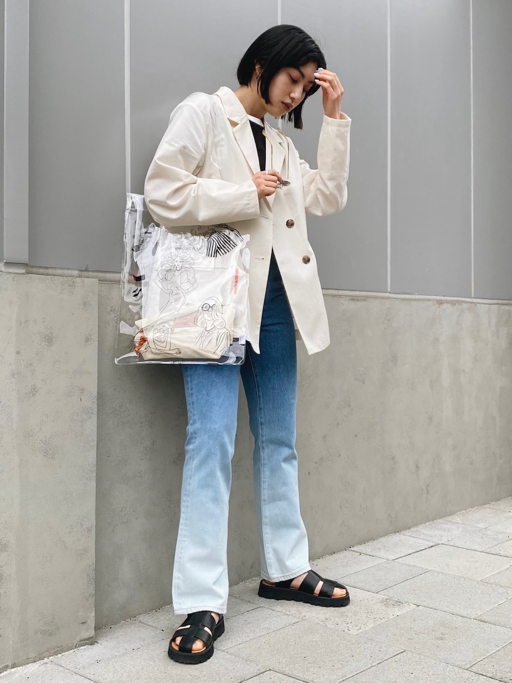 moussy DOUBLE BREASTED BOXY ジャケット DOUBLE BREASTED BOXY ジャケットを使ったショップスタッフの