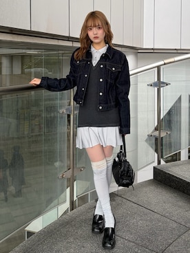 「アイテム（その他アウター）」を使った、MOUSSY OFFICIALさん（レディース・160cm）の春コーディネート