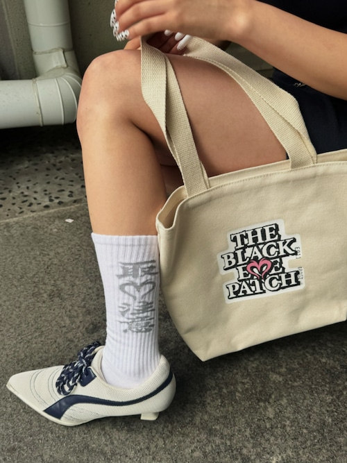 MOUSSY ブラックアイパッチ HWC HEART ソックス Socks 白 MOUSSY ブラックアイパッチ HWC HEART ソックス Socks 白