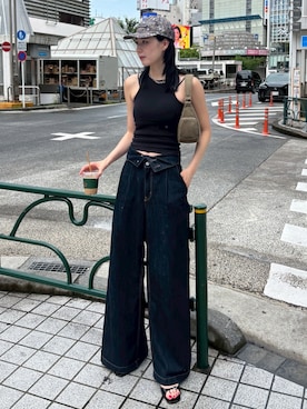 「MOUSSY（マウジー）のアイテム」を使った、MOUSSY OFFICIALさん（レディース・172cm）の夏コーディネート