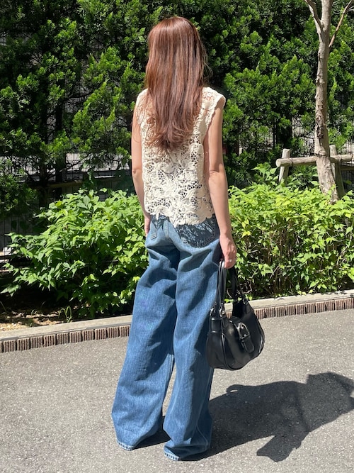 ベスト ジレ 「M_」2wayレースベスト　オーガニックコットン使用 レディース セール】【M_】2wayレースベスト オーガニックコットン使用