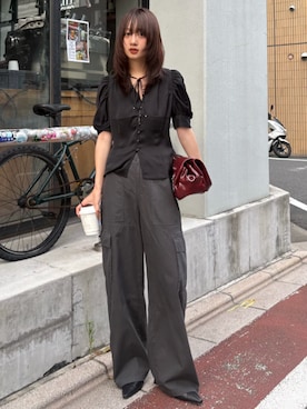 「アイテム（パンプス）」を使った、MOUSSY OFFICIALさん（レディース・170cm）の夏コーディネート