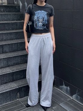 「アイテム（スウェットパンツ）」を使った、MOUSSY OFFICIALさん（レディース・165cm）の夏コーディネート